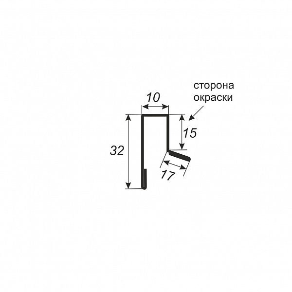 Верхняя планка С-10 10*2000 (ПЭ ТЕК.-01-8004-0.45)